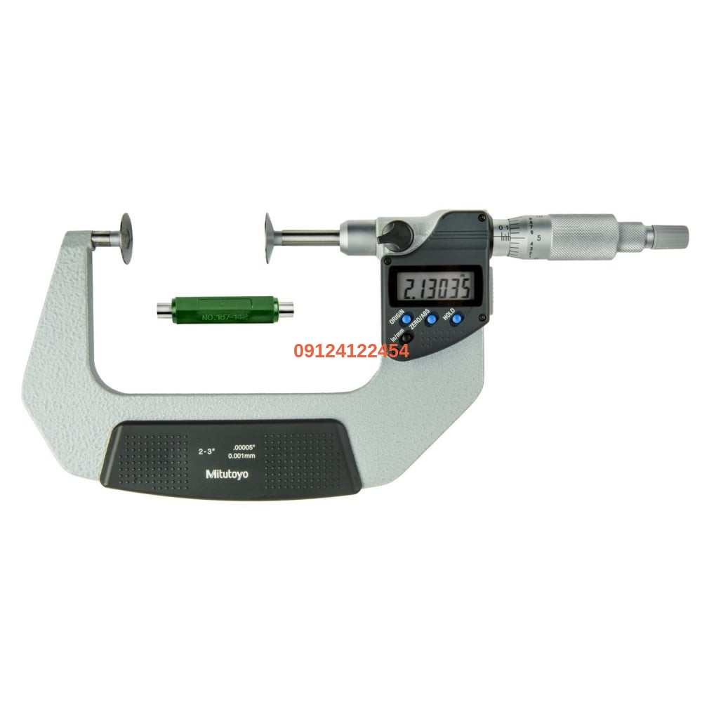 mitutoyo 369 352 digimatic non rotating spindle disc micrometer 50 75mm 2 3 p851 867 image